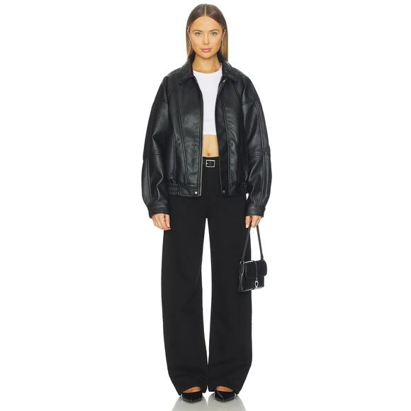 Citizens Of Humanity Denim - Citizens of Humanity Ayla Baggy Wide Leg Jeans Solid Black Denim Full Leg 24